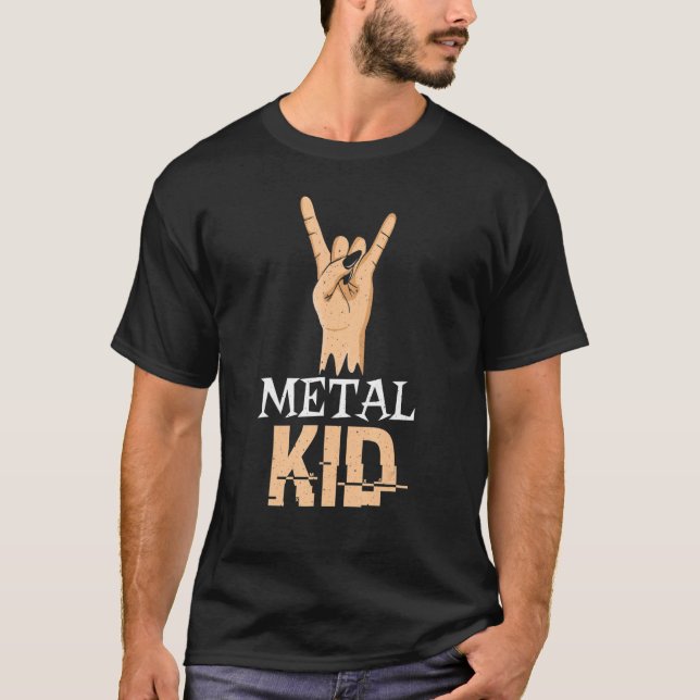 Camiseta Guitar Rocker Hand Sign Metal Music Lover Rock Met (Anverso)