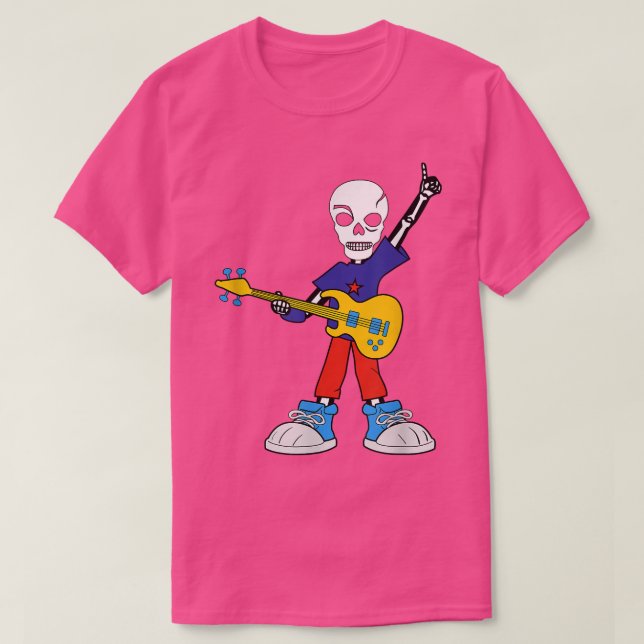 Camiseta Guitar Rockstar Skeleton I Music I Rock Music T-Sh (Diseño del anverso)