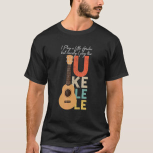 Camiseta Guitar Ukelele Player Electric Guitar Bass Music