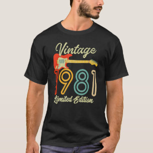 Camiseta Guitar Vintage de 41 años de edad 1981