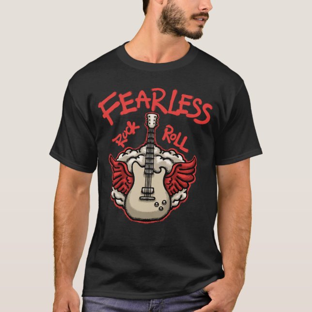 Camiseta Guitar with Wings streetwear (Anverso)
