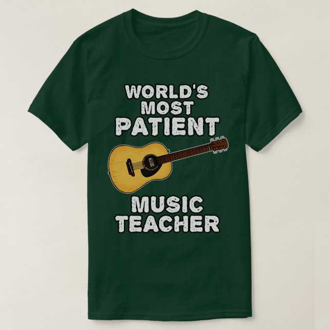 Camiseta Guitari Acústica de Maestros de Música más Pacient (Diseño del anverso)