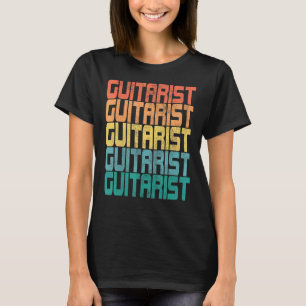 Camiseta Guitariano de época guitarrista guitarrista retro 