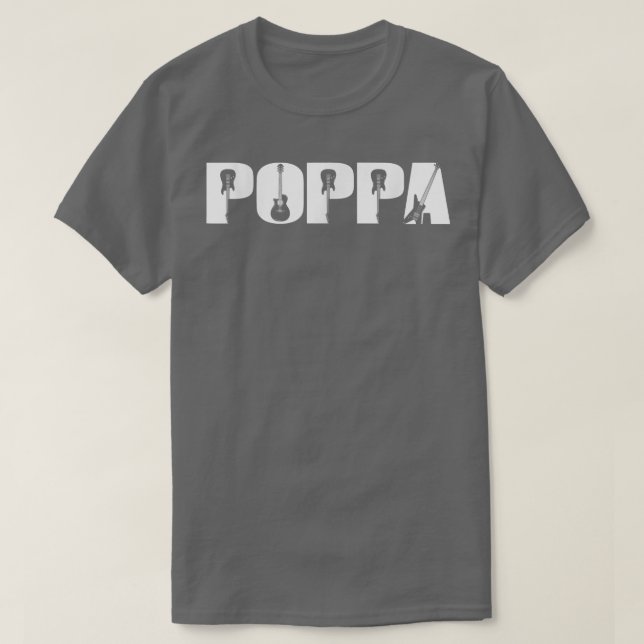 Camiseta Guitariano Poppa Funny Music Guitar Lover Padres D (Diseño del anverso)