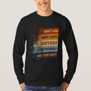Camiseta Guitariano Retro Grunge Vintage Guitar Gr