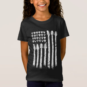 Camiseta Guitarismo de guitarra de FLAG patriótico american