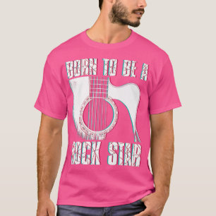 Camiseta Guitarist born to be a rock star Guitars Music Mus