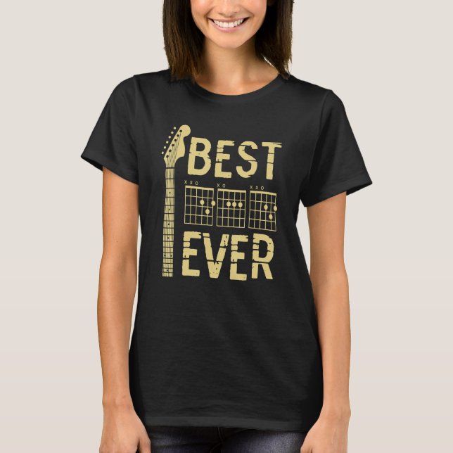Camiseta Guitarist Father Best Dad Ever D A D Chord  Guitar (Anverso)