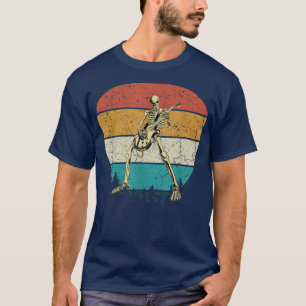 Camiseta Guitarist Musical Rock & Roll Skeleton Guitar Musi