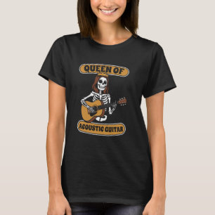 Camiseta Guitarista Acústica Skeleton Reina De Acoust