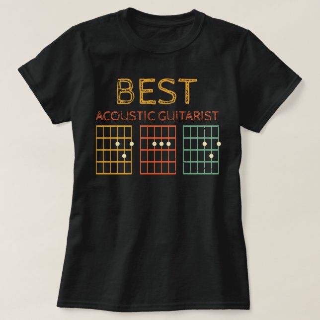 Camiseta Guitarista acústico Dad_715 (Diseño del anverso)