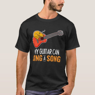 Camiseta Guitarista acústico de gato durmiente de guitarra