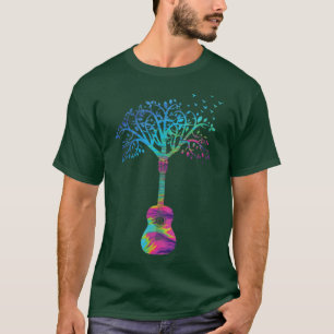 Camiseta Guitarista acústico de la naturaleza de la vida