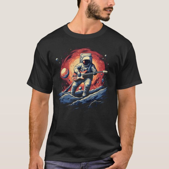 Camiseta Guitarista astronauta cósmico (Anverso)