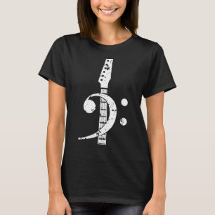 Camiseta Guitarista - Bass Clef Bass Guitar - fhUCS
