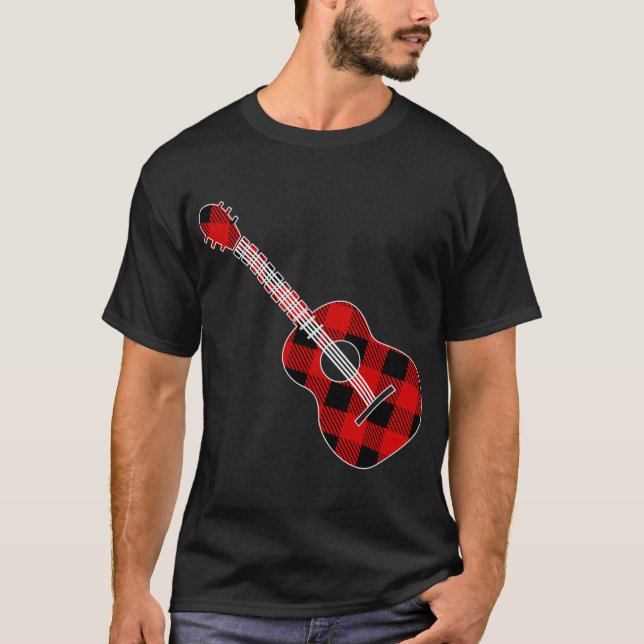 Camiseta Guitarista Christma de Búfalo de Instrumento de Gu (Anverso)