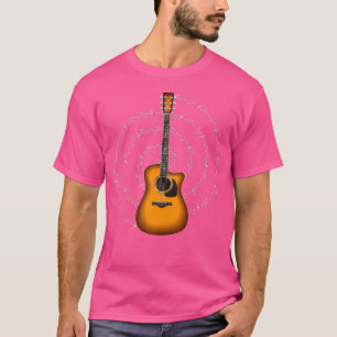 Camiseta Guitarista con temas de guitarra acústica