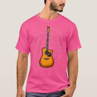 Camiseta Guitarista con temas de guitarra acústica