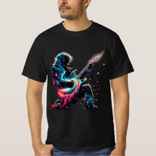 Camiseta guitarista cósmica