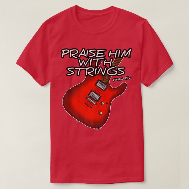 Camiseta Guitarista Cristiano Lo Alaba Con Guitarra De Cade (Diseño del anverso)