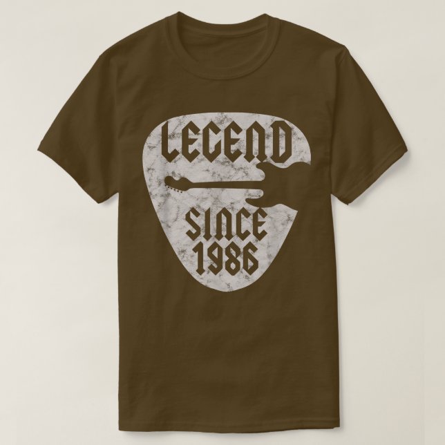 Camiseta Guitarista de 36 años nacido en 1986 36º cumpleaño (Diseño del anverso)