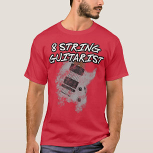 Camiseta Guitarista de 8 cuerdas, guitarra de rango inclina