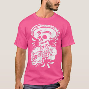 Camiseta Guitarista De Esqueleto Mexicano