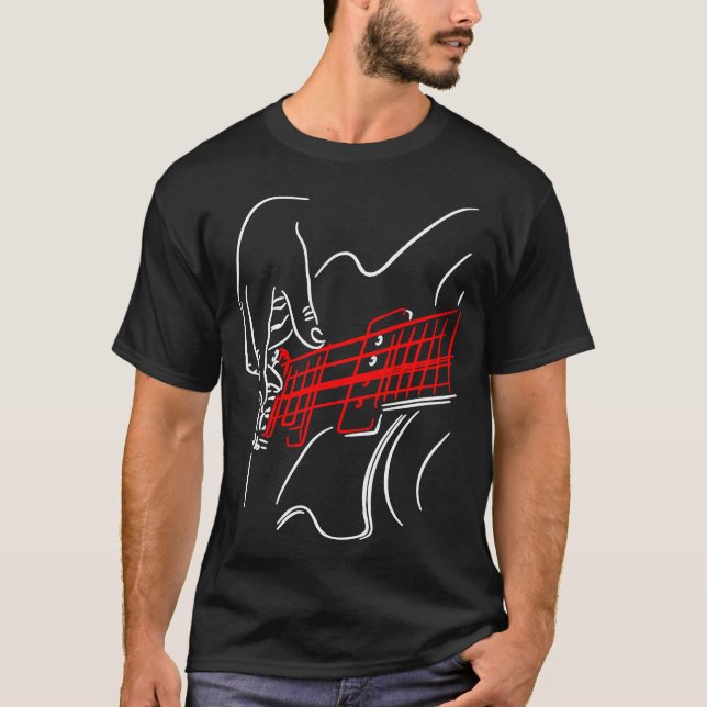 Camiseta Guitarista de guitarra acústica Bass Player Gi (Anverso)