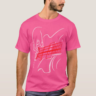 Camiseta Guitarista de guitarra acústica Bass Player Músico