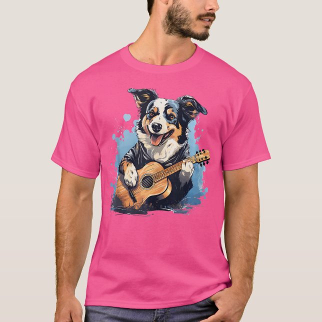 Camiseta Guitarista De Guitarra Acústica Jugando Gui Acústi (Anverso)
