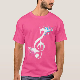 Camiseta Guitarista de guitarra acústica notas musicales