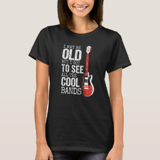 Camiseta Guitarista de guitarra caliente, puedo ser viejo p