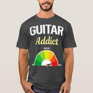 Camiseta Guitarista de guitarra de adicto gracioso