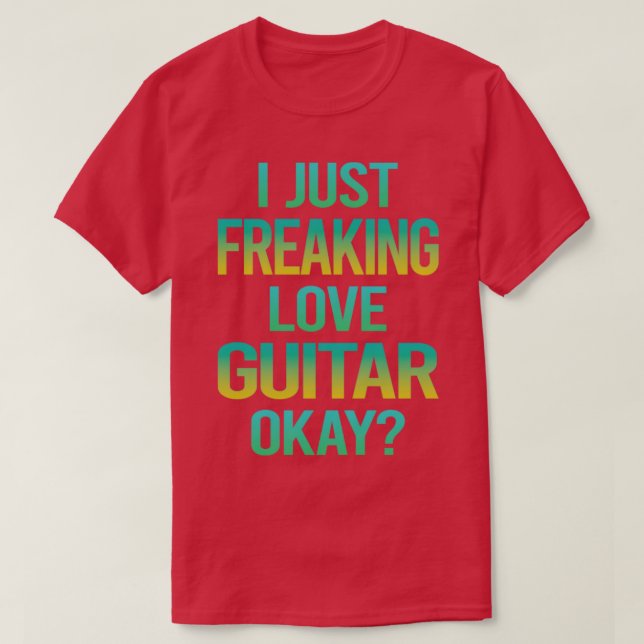 Camiseta Guitarista de guitarra de amor impaciente (Diseño del anverso)