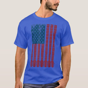 Camiseta Guitarista de guitarra de bandera de los Estados U