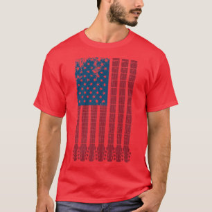 Camiseta Guitarista de guitarra de bandera de los Estados U