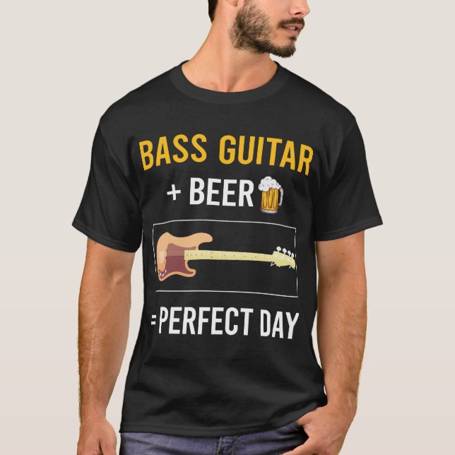 Camiseta Guitarista de guitarra de Beer Day Bass (Anverso)