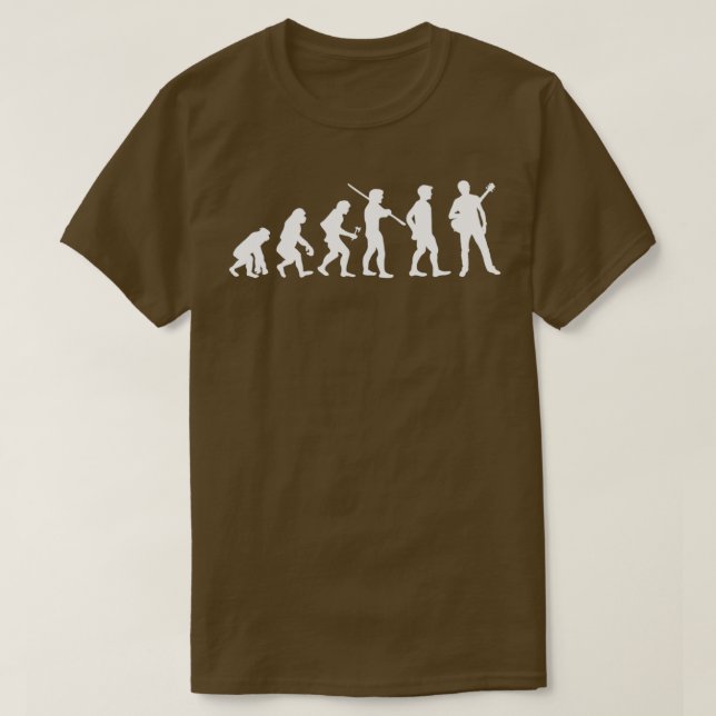Camiseta Guitarista de guitarra de evolución humana (Diseño del anverso)