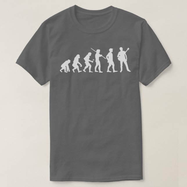 Camiseta Guitarista de guitarra de evolución humana 1 (Diseño del anverso)