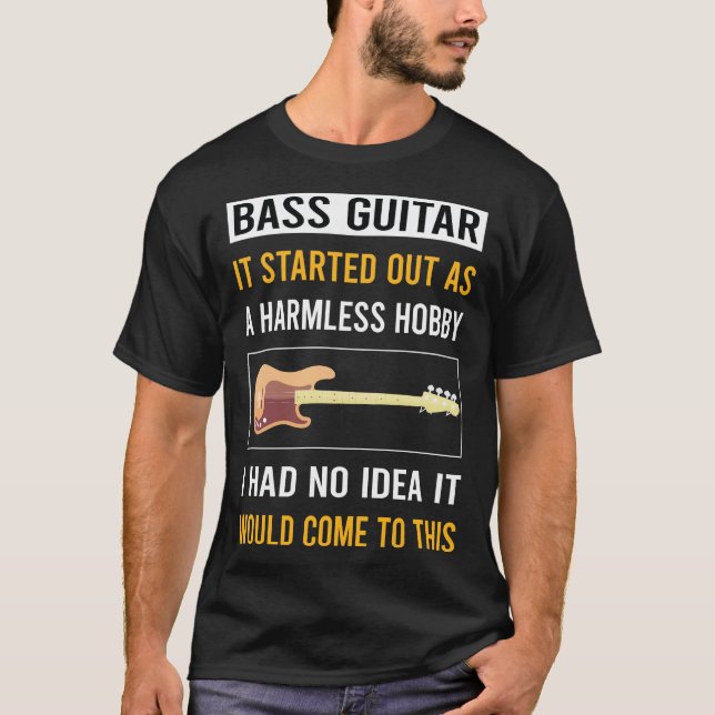 Camiseta Guitarista de guitarra de Hobby Bass sin daño (Anverso)