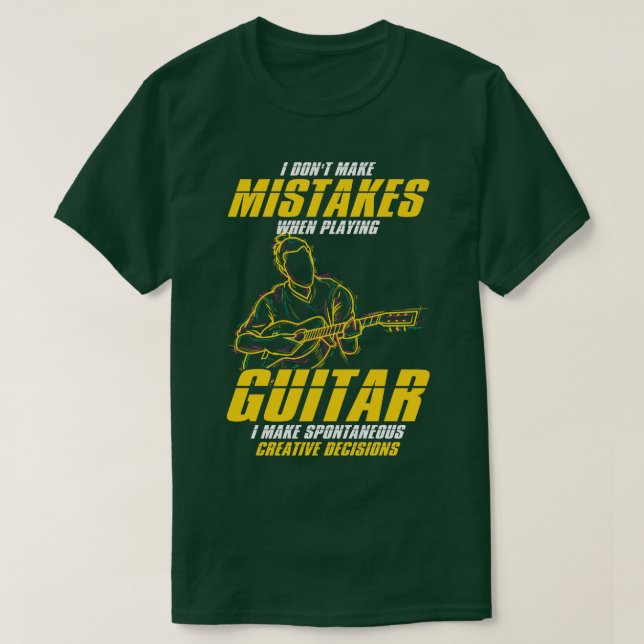 Camiseta Guitarista de guitarra de instrumentos musicales (Diseño del anverso)