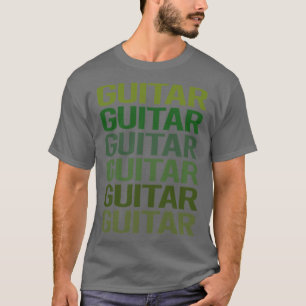 Camiseta Guitarista de guitarra de texto verde