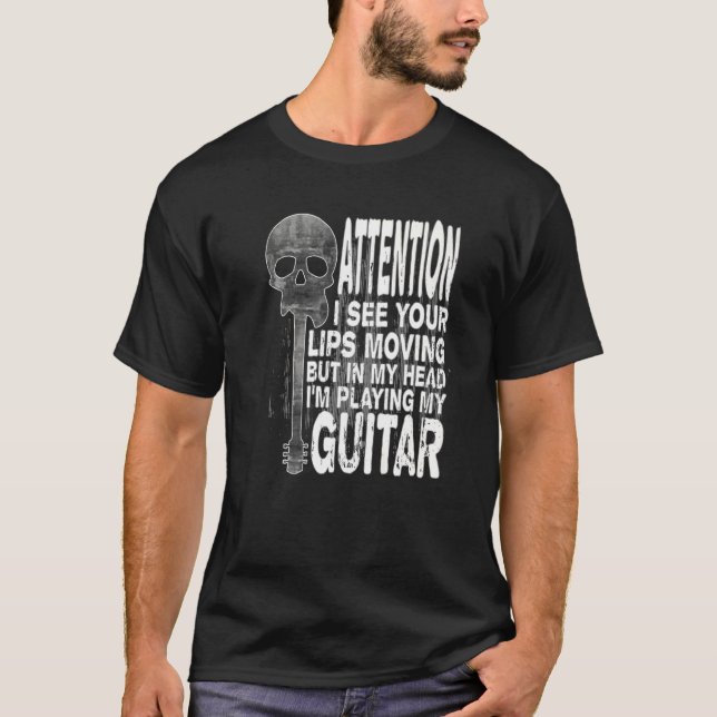 Camiseta Guitarista de guitarra dice (Anverso)