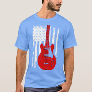 Camiseta Guitarista de guitarra eléctrica de bandera estado