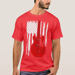 Camiseta Guitarista de guitarra eléctrica de bandera estado