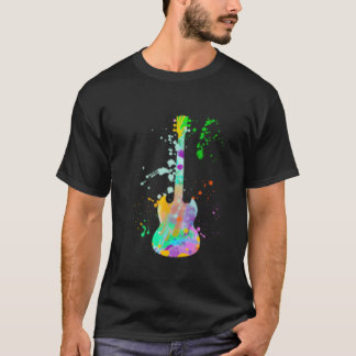 Camiseta Guitarista de guitarra eléctrica para pintar