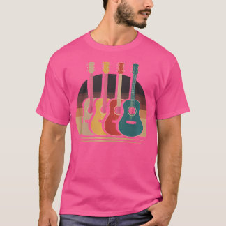 Camiseta Guitarista de guitarra retro acústica banda musica