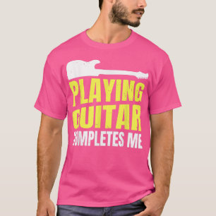 Camiseta Guitarista de guitarra tocando guitarra me complet