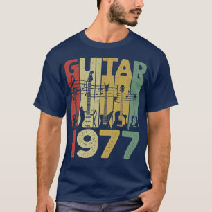 Camiseta Guitarista De Guitarra Vintage De 1977 Nacido En 1