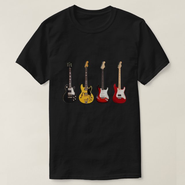 Camiseta Guitarista de la banda de la colección de guitarra (Diseño del anverso)